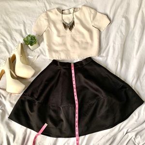 H&M Skirts - Black high waisted circle satin skirt H&M Skirts - Black high waisted circle satin skirt